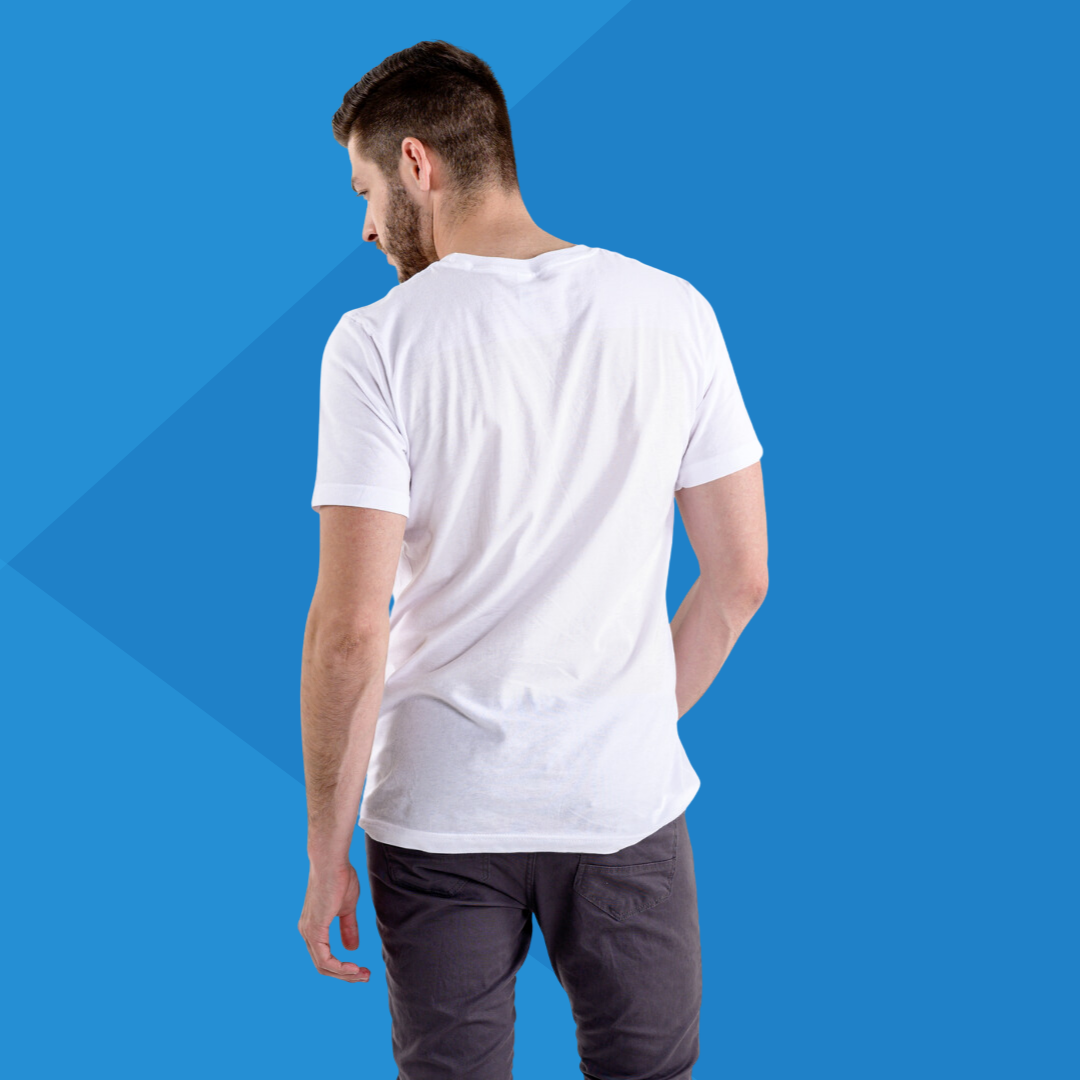 Number 31 white printed t-shirt for men back