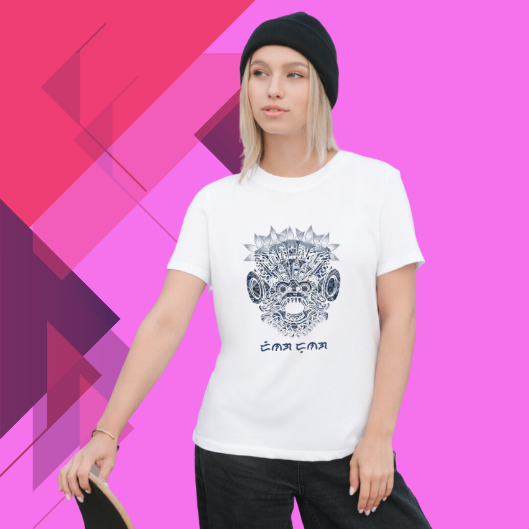 "Show Your Spirit with Our 'Mascot' Women's Printed White T-shirt"