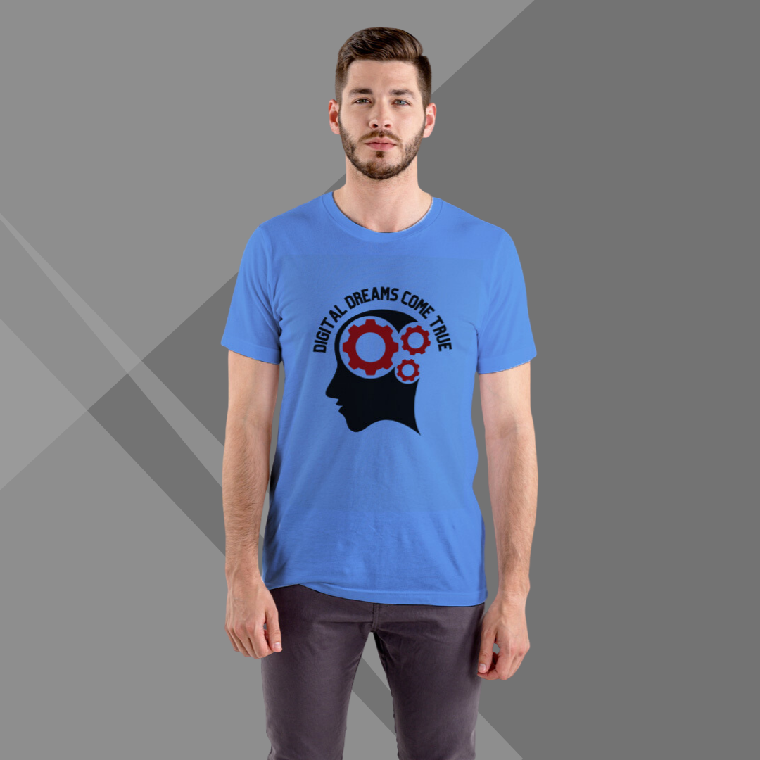 Blue Printed T-shirt for Men under 500