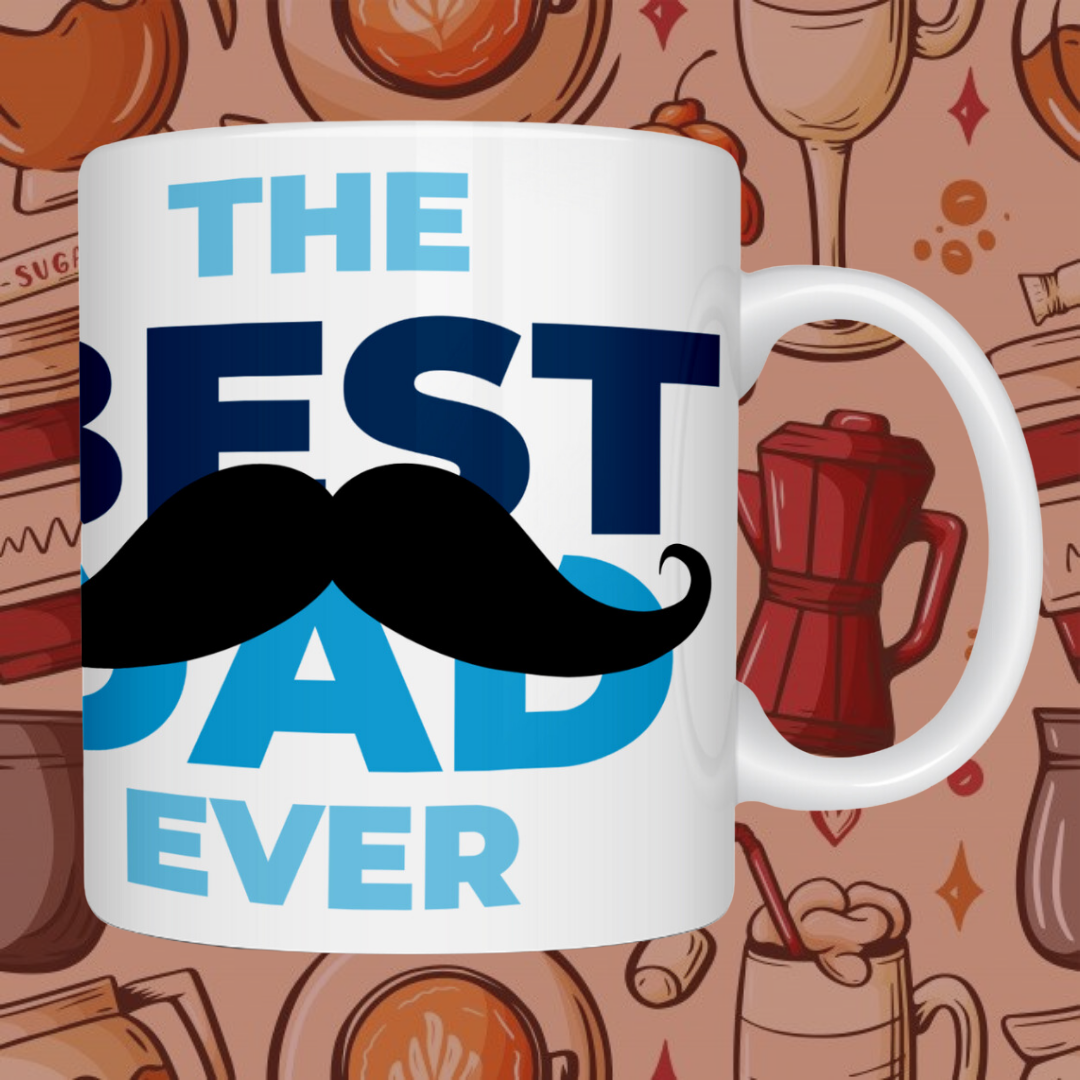 Gift Your Dad "No. 1 Dad , Best Dad ever" Printed Ceramic Mug - Celebrate Fatherhood