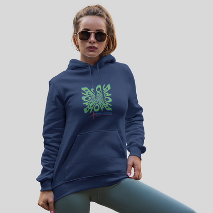 Spread Positive Vibes with Women's "Hope Cost's Nothing" Printed Blue Hoodie!