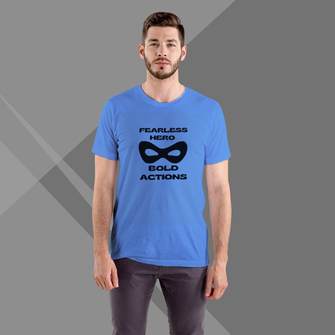 Blue Printed T-shirt for Men under 500