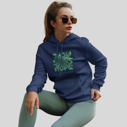 Spread Positive Vibes with Women's "Hope Cost's Nothing" Printed Blue Hoodie!