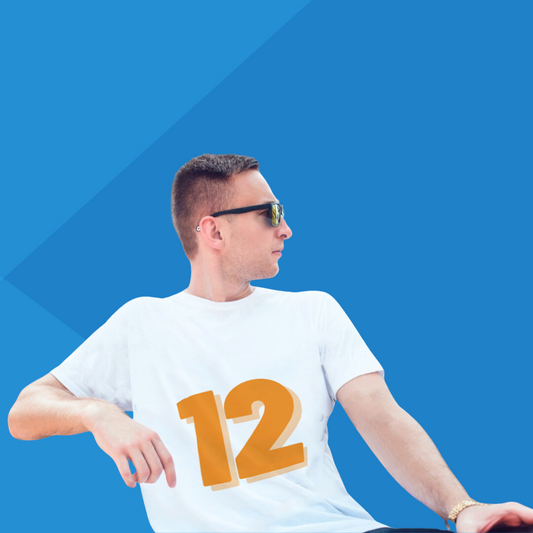 "Number 12 Classic" Printed White T-Shirt - Timeless Style