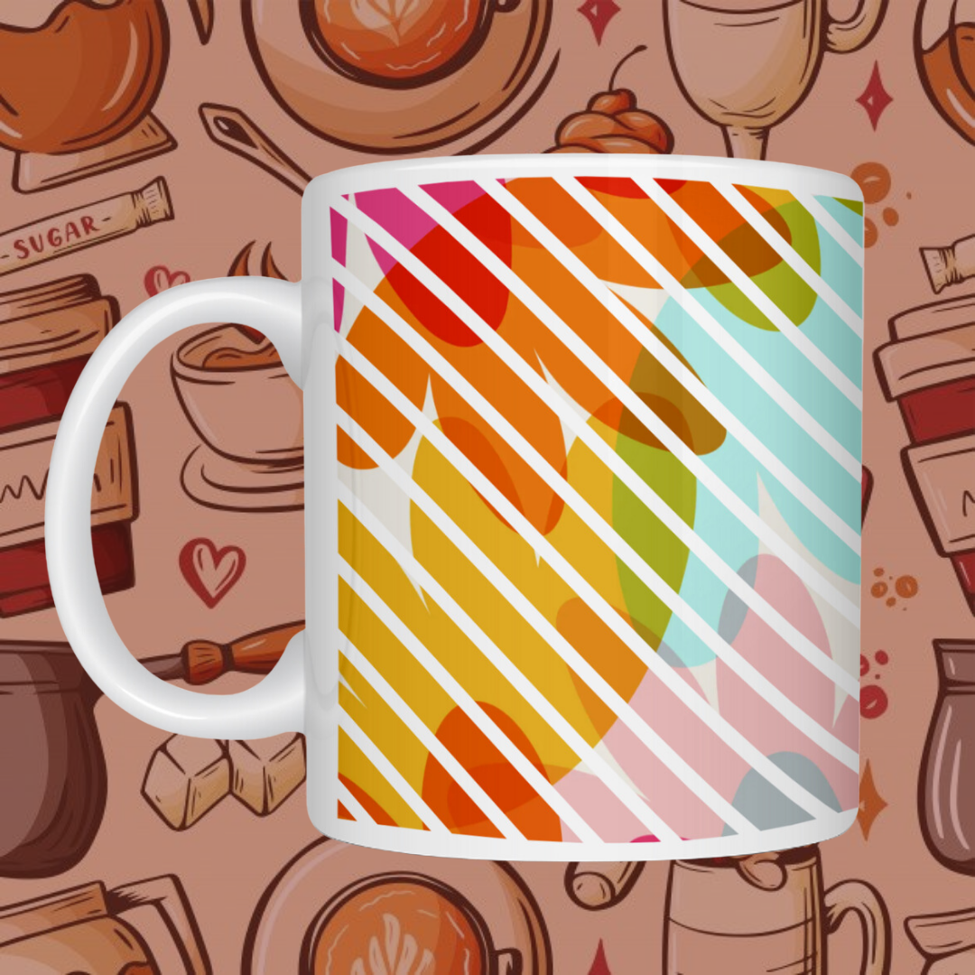 "Holi Colors" Printed Ceramic Mug - Celebrate the Festival of Colors