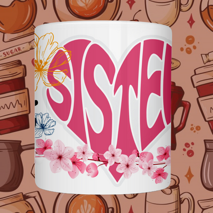 "Best Sister Ever" Printed Ceramic Mug - Celebrate Sisterhood