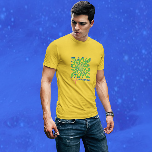 "Spread Hope and Positivity with Our Men's 'Hope Costs Nothing' Printed Yellow T-Shirt"