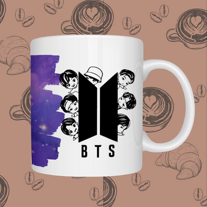 "BTS Army Forever" Printed Ceramic Mugs - Sip in Style with Your Favorite K-Pop Stars