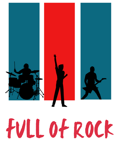 "Rock On with 'Full Of Rock' Printed Men's White T-Shirt"