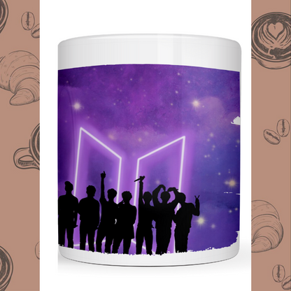 "BTS Army Forever" Printed Ceramic Mugs - Sip in Style with Your Favorite K-Pop Stars