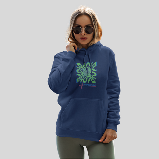 Spread Positive Vibes with Women's "Hope Cost's Nothing" Printed Blue Hoodie!