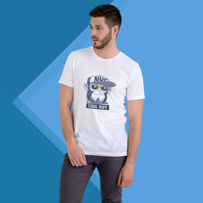 "Get the NYC Vibe with 'Handsome Cool Boy' Printed Men's T-Shirt"