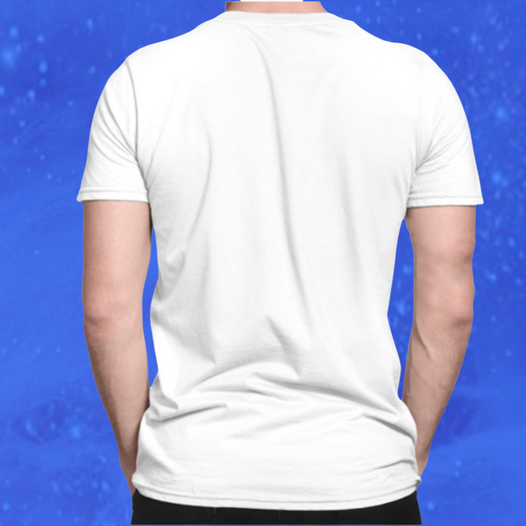 Stay Motivated with the "Never Give Up" Printed Men's White T-shirt!