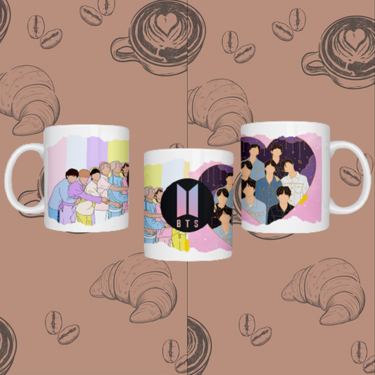 Show Your Love For BTS with our "BTS Family" Printed Ceramic Mug