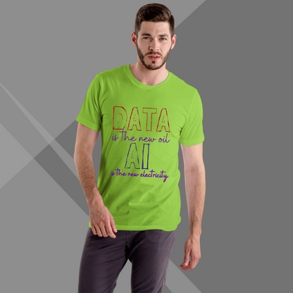 DATA AI Printed Men's Green T-Shirt - Perfect T-Shirt for Technology Lover's