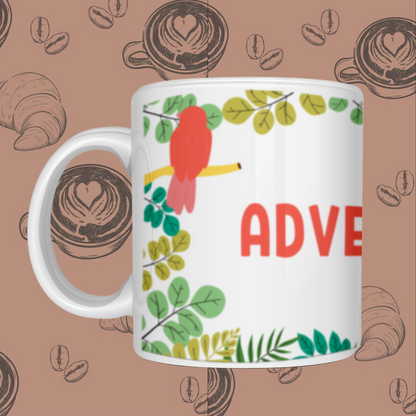 Encourage your Travel Spirit with Our"Adventurous" Printed Ceramic Mug