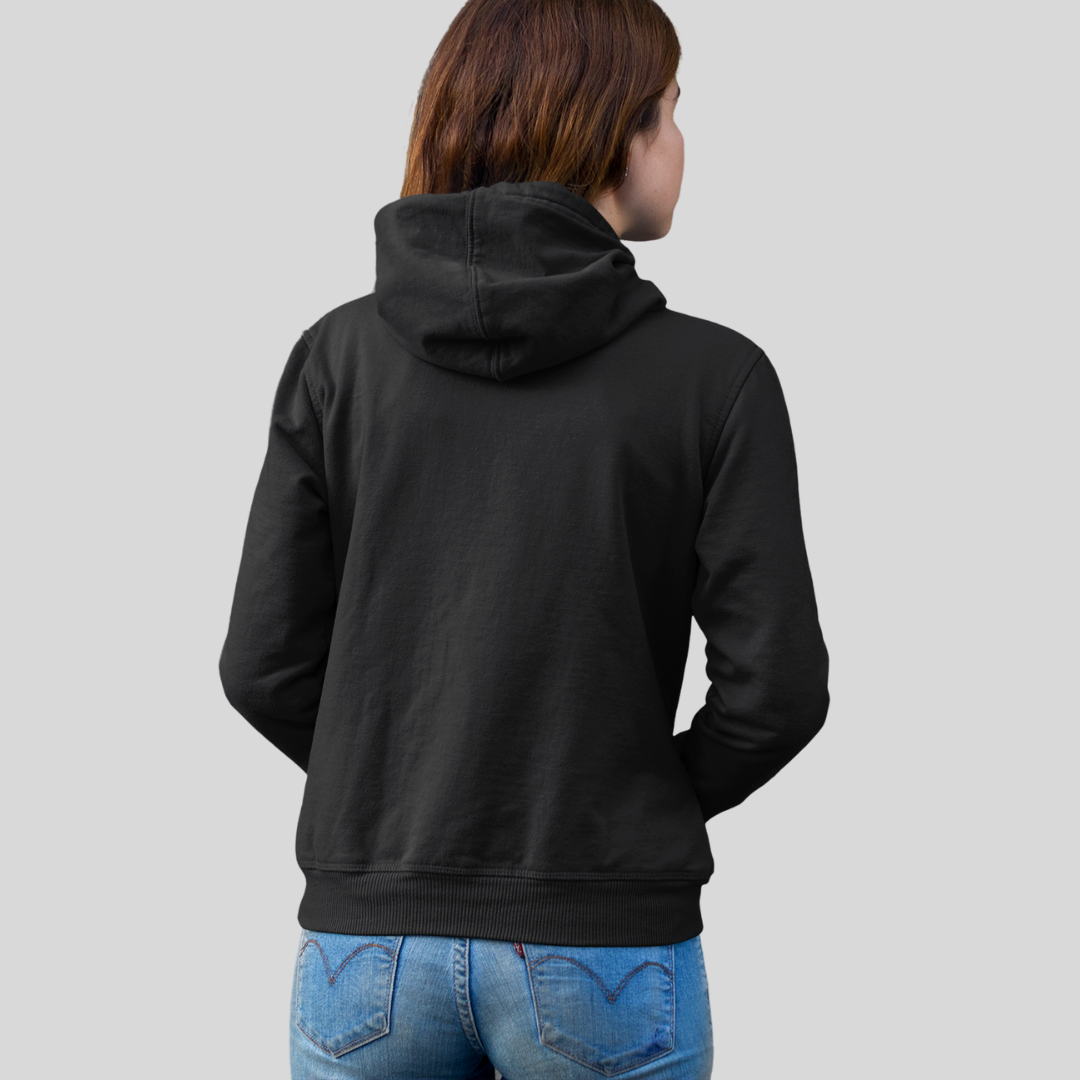 Stay Cozy and Chic with Our "DONE" Printed Women's Black Hoodie!