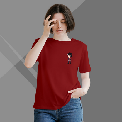 Sarada Anime Printed Women's Maroon T-Shirt - Must Have Anime T-Shirt