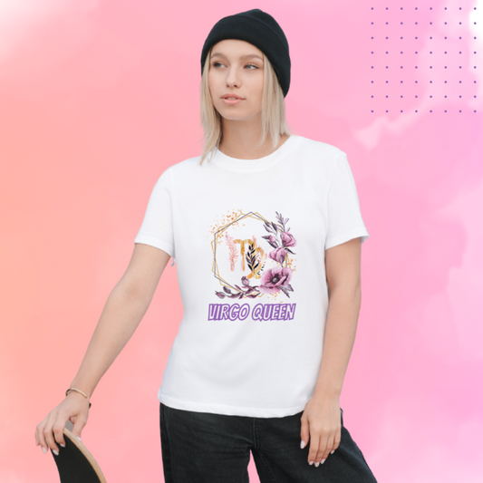 Embrace Your Meticulous and Detail-Oriented Personality with Women's "Virgo" Zodiac Sign Printed White T-Shirt