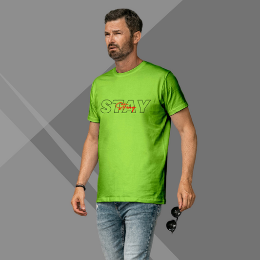 "Stay Strong" Printed Green T-Shirt - Resilience Defined