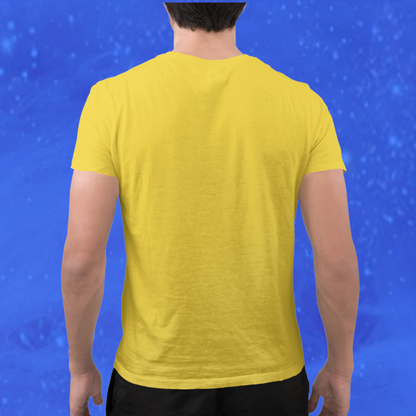 Show your Evil side With our Men's "I'm Devil Of My Words" Printed Yellow T-shirt