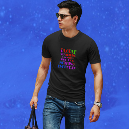 Show Your Lazy Side With Our " I Do Nothing Everyday" Men's Black T-shirt!