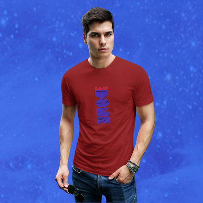 Make a Statement with the Men's "Done" Printed Maroon T-shirt!