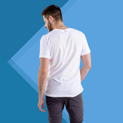 "Explore the Great Outdoors in Style with This Men's 'Born To Hike' Printed White T-Shirt"