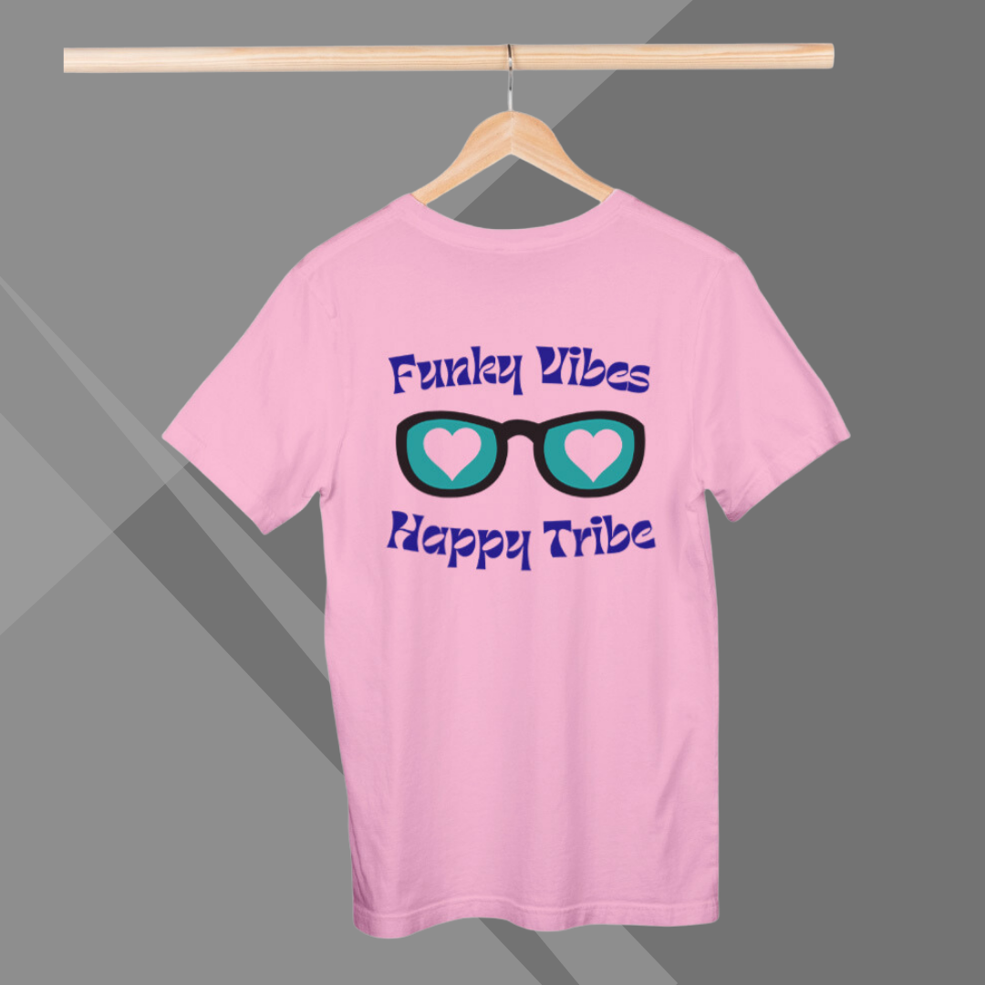 "Spread Funky Vibes and Happiness With this Pink Printed T-Shirt"