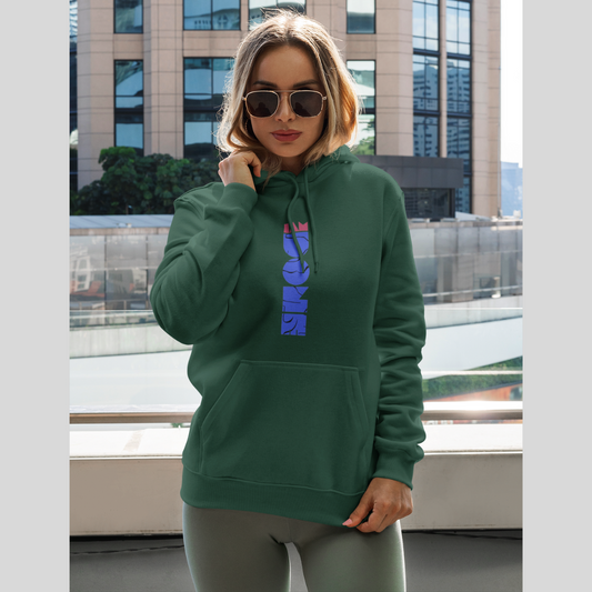 Stay Cozy and Chic with Our "DONE" Printed Women's Green Hoodie!