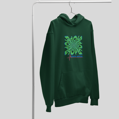 Spread Positive Vibes with Women's "Hope Cost's Nothing" Printed Green Hoodie!