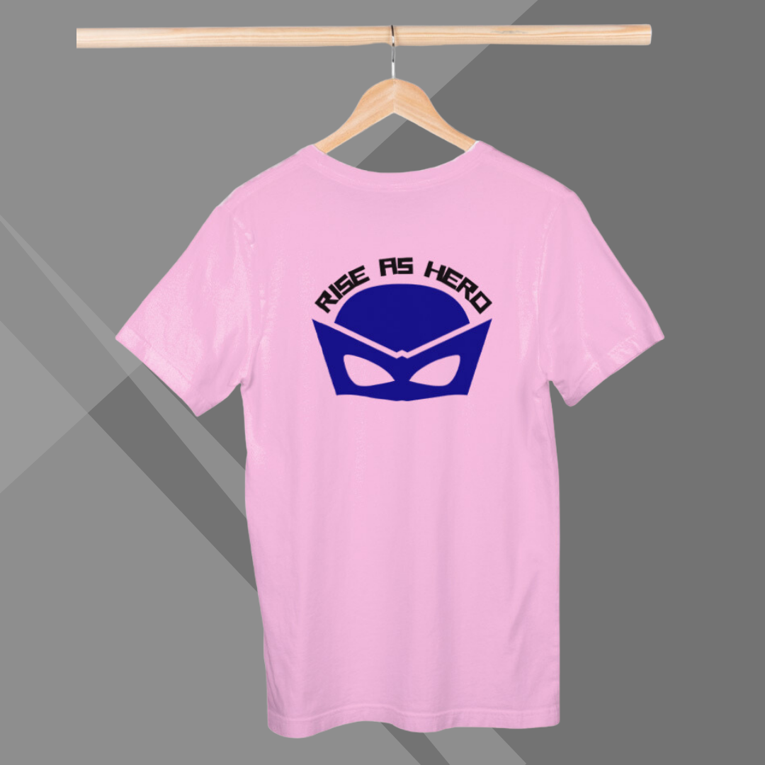 "Be an Unstoppable Force of Good with the Men's 'Unstoppable Force of Good' Mask Printed Pink T-Shirt"