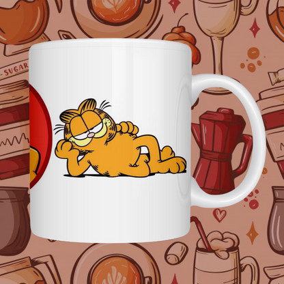 "Garfield Cartoon" Printed Ceramic Mug - Sip in Playful Style