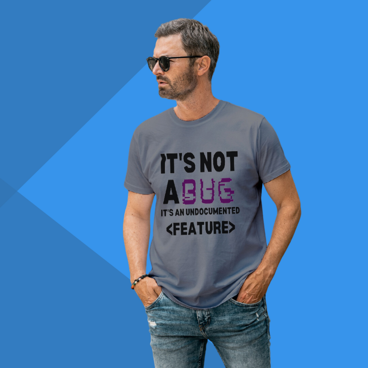 It's Not a Bug It's an Undocumented Feature Printed Men's Tech T-Shirt