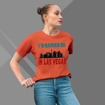 Las Vegas Printed Women's Orange T-Shirt