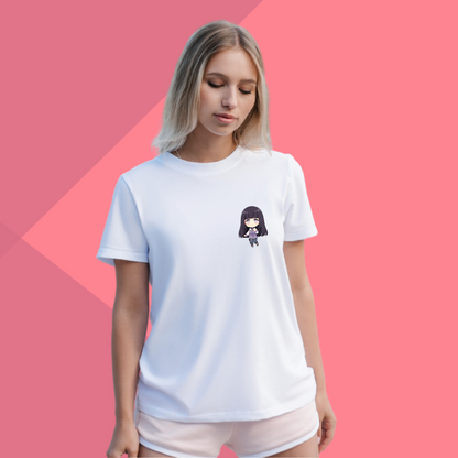 Hinata Hyuga Printed Women's White T-Shirt - Cute Anime T-Shirt