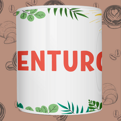 Encourage your Travel Spirit with Our"Adventurous" Printed Ceramic Mug