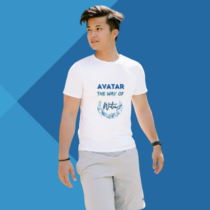 "Join the Journey with Our Men's 'Avatar The Way Of Water' Printed White T-Shirt"