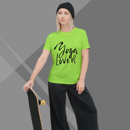 Yoga Lover Printed Women's Green T-Shirt - Perfect T-SHirt for Yoga Lovers