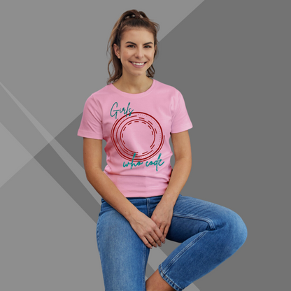 Girls Who Code Printed Women's Pink T-Shirt - Women's Tech T-Shirt