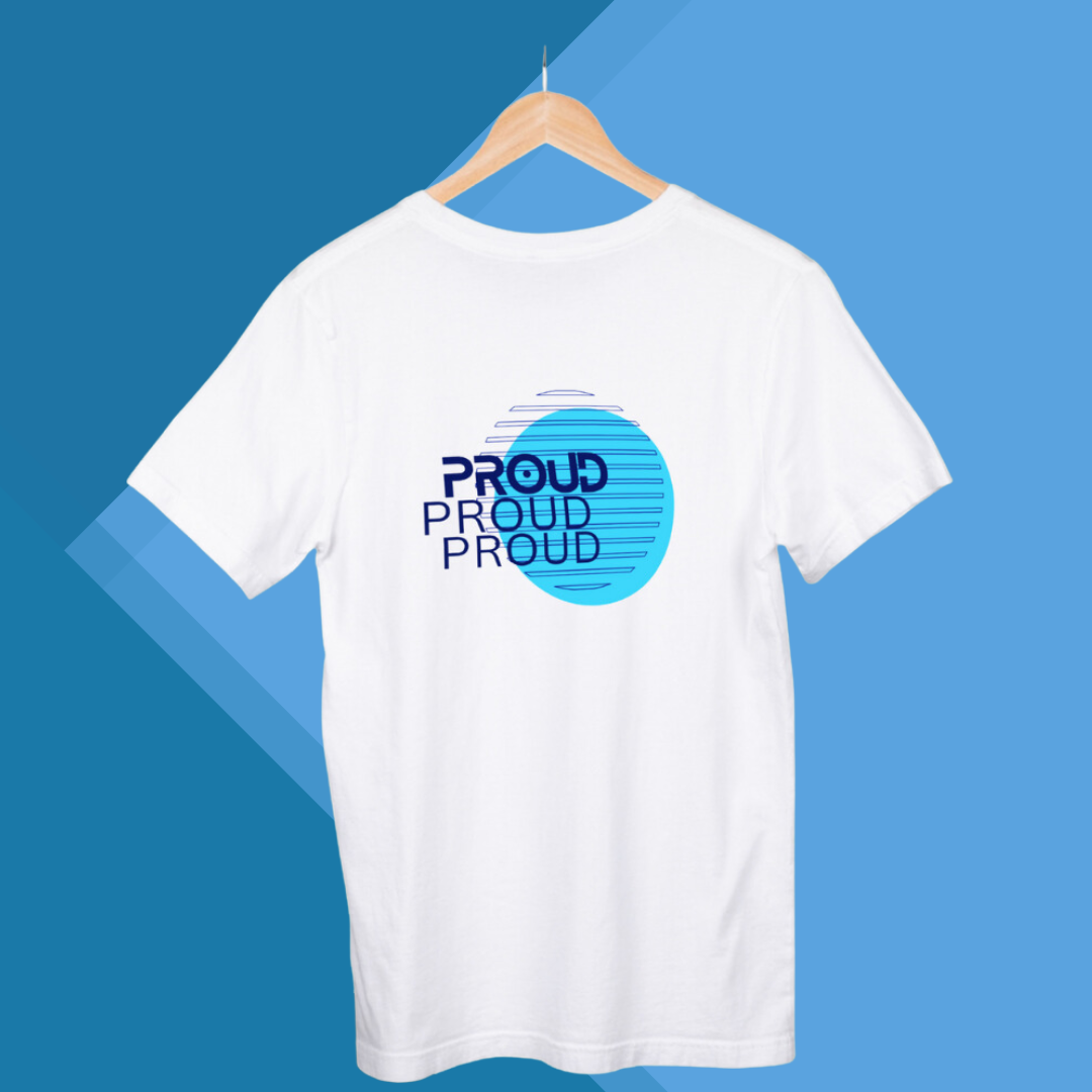 Feel Proud in Style with Men's "Proud" Printed White T-Shirt!