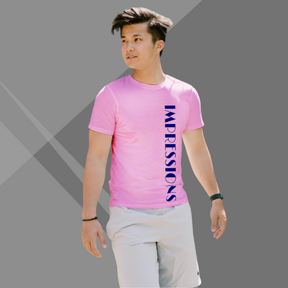 Men's IMPRESSION Printed Pink Premium T-Shirt - Men's Best Selling Cotton T-Shirt