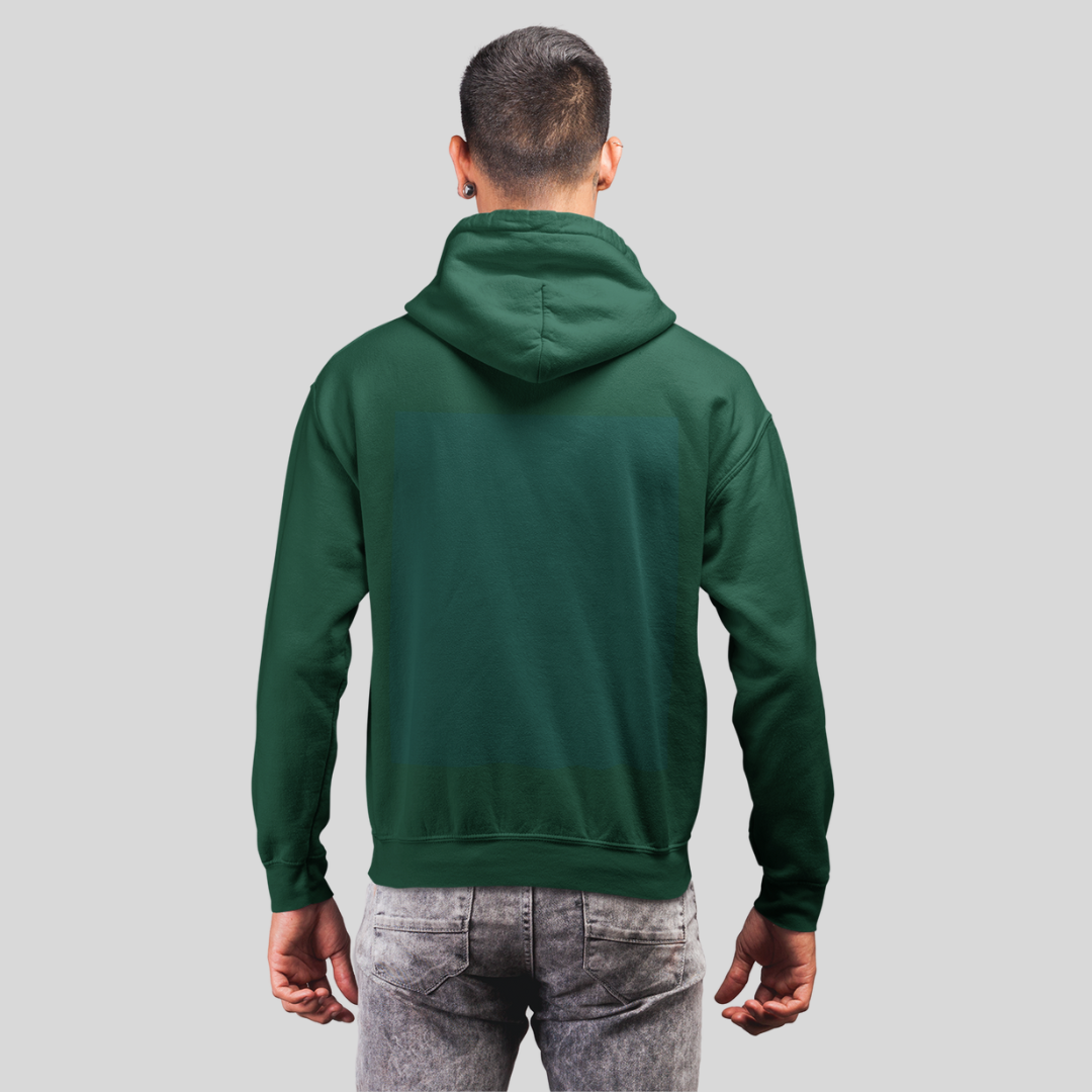 Get Ready for a Cozy Night with Men's "Movie Night" Printed Green Hoodie!