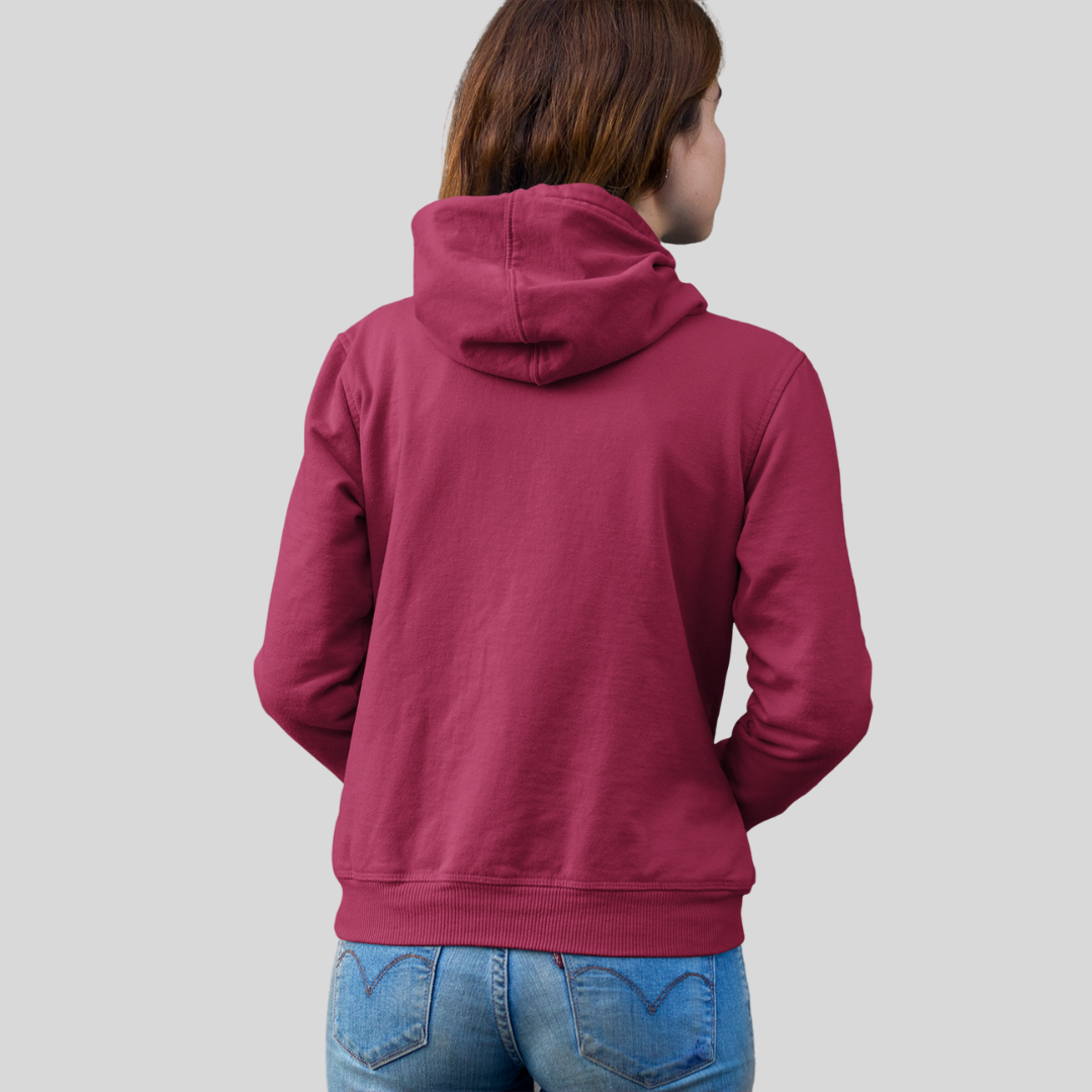 "Emotions Destroy Everything" Printed Women's Maroon Hoodie!