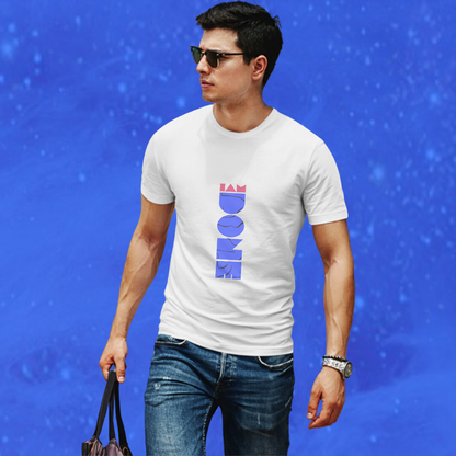 Make a Statement with the Men's "Done" Printed White T-shirt!