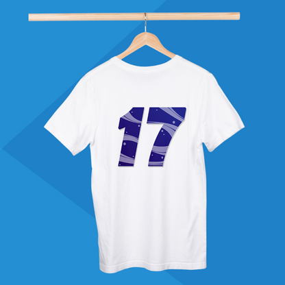 Number 17 white printed t-shirt for men best