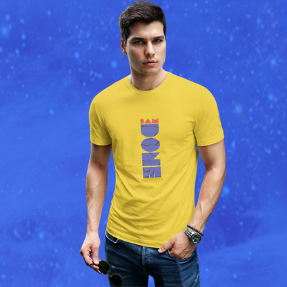 Make a Statement with the Men's "Done" Printed Yellow T-shirt!