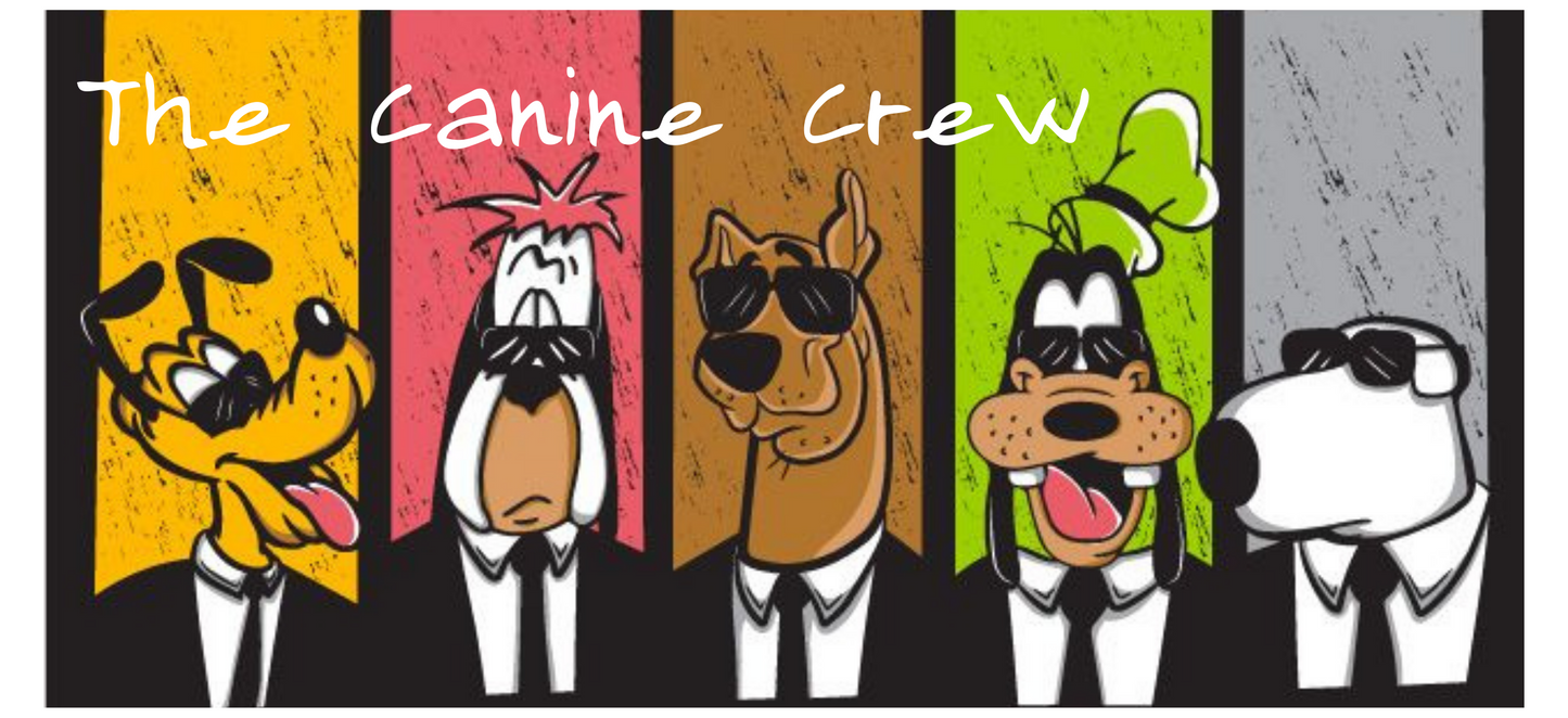 "Whimsical Canine Crew" Cartoon Dogs Printed Ceramic Mugs