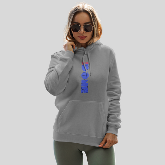 Stay Cozy and Chic with Our "DONE" Printed Women's Grey Hoodie!