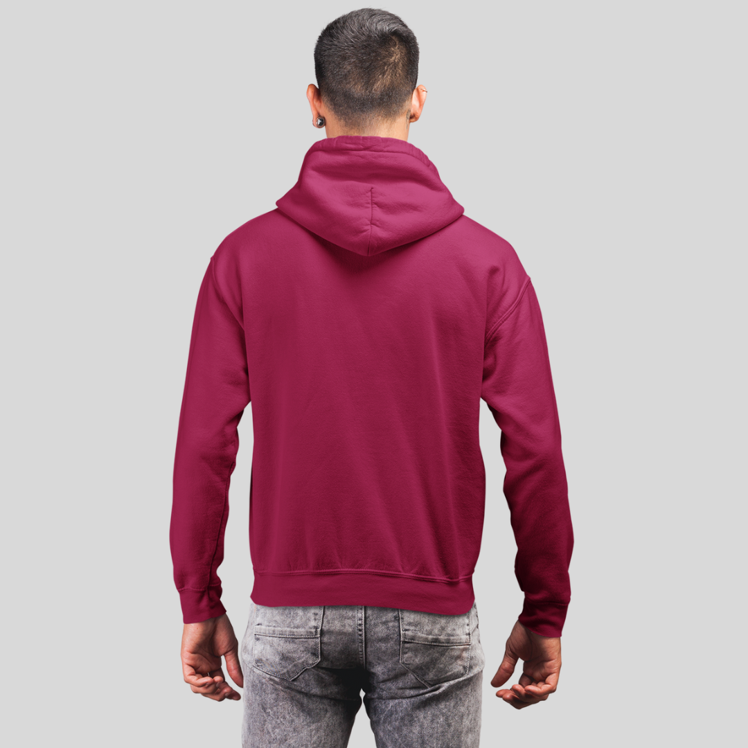 Stay Motivated with the "Never Give Up" Printed Men's Maroon Hoodie!